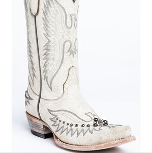 IDYLLWIND WOMEN'S TROUBLE WHITE WESTERN BOOTS - SNIP TOE